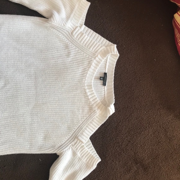 Dynamite white cold shoulder knit sweater L - Picture 5 of 11